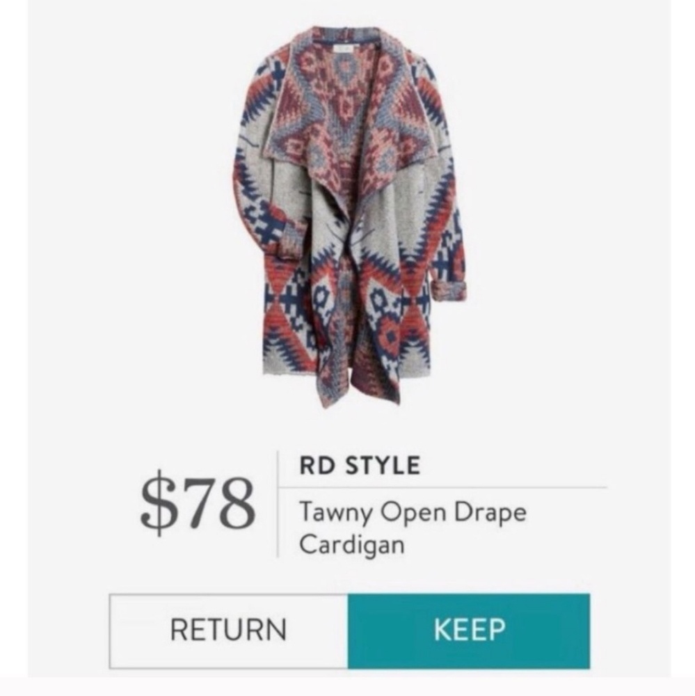 RD Stitch Fix Rd Style Tawny Open Cardigan
SMALL
